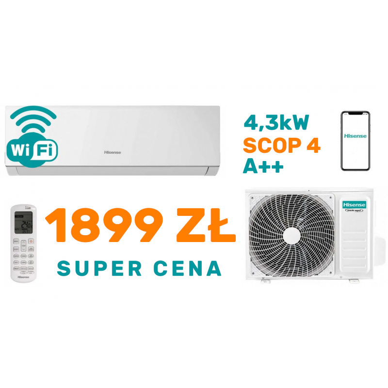 Hisense New Comfort 4,3kW A++ Hisense New Comfort 4,3kW A++